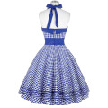 Grace Karin Halter Vestido Cotton Housewife Vintage Retro 50s Pinup Vintage Vestido CL6091-4